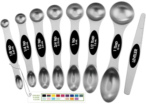 Minimalist Spring Chef Stainless Steel Magnetic Measuring Spoons Set Collection