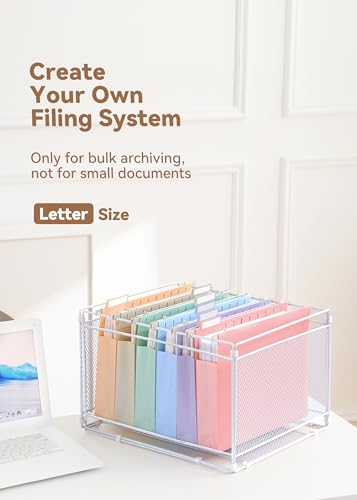 Eco-Friendly SortRax Plastic Extra Capacity Hanging File Folders, 2" Pastel Expanding Kit