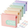 Eco-Friendly SortRax Plastic Extra Capacity Hanging File Folders, 2" Pastel Expanding Kit