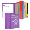 Minimalist 360° Pivotable Project Organizer Binder, 2 Pack Collection