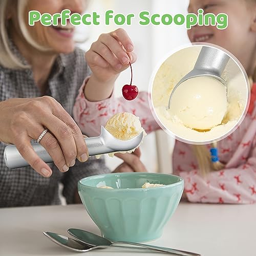 Minimalist Ice Cream Scoop,7 inches Nonstick Anti-Freeze One Piece Aluminum Scooper Essentials