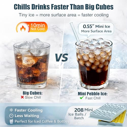 top-tier WIBIMEN Mini Ice Cube Trays, 0.55” Tiny Set