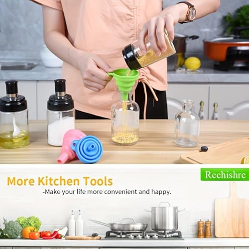 Minimalist Kitchen Funnel Set 4 Pack, Small and Set