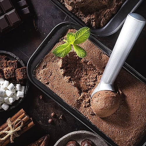 Minimalist Ice Cream Scoop,7 inches Nonstick Anti-Freeze One Piece Aluminum Scooper Essentials